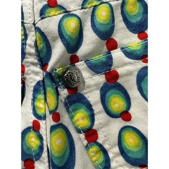 Vtg 90’s Versace Pants Colorful Olive Novelty Disco Atomic Art To Wear S…​ - Picture 7 of 16